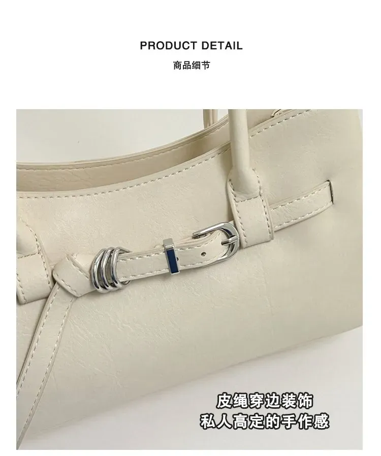 Tas Selempang Wanita Bahan PU Sintetis Polos Bentuk Kotak Tali Lebar Resleting untuk Reseller