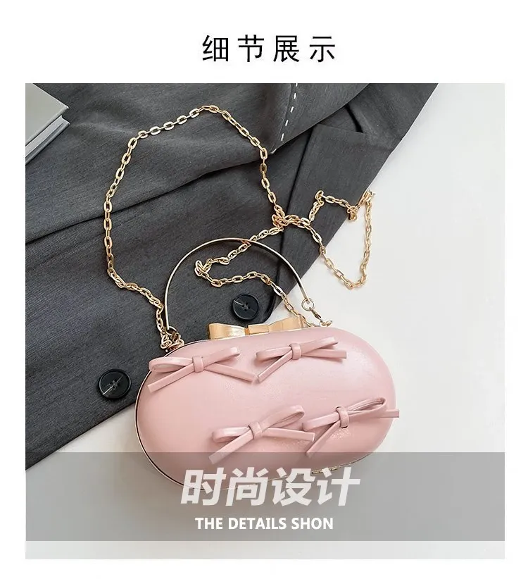 Tas Selempang Wanita Bahan PU Sintetis Polos Warna Pink Bentuk Kotak Tali untuk Reseller