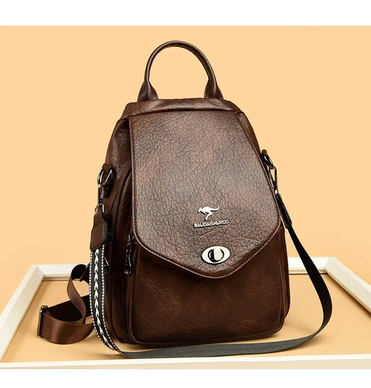 Tas Selempang Wanita Bahan PU Sintetis Polos Bentuk Kotak Tali Panjang Resleting Warna Hitam
