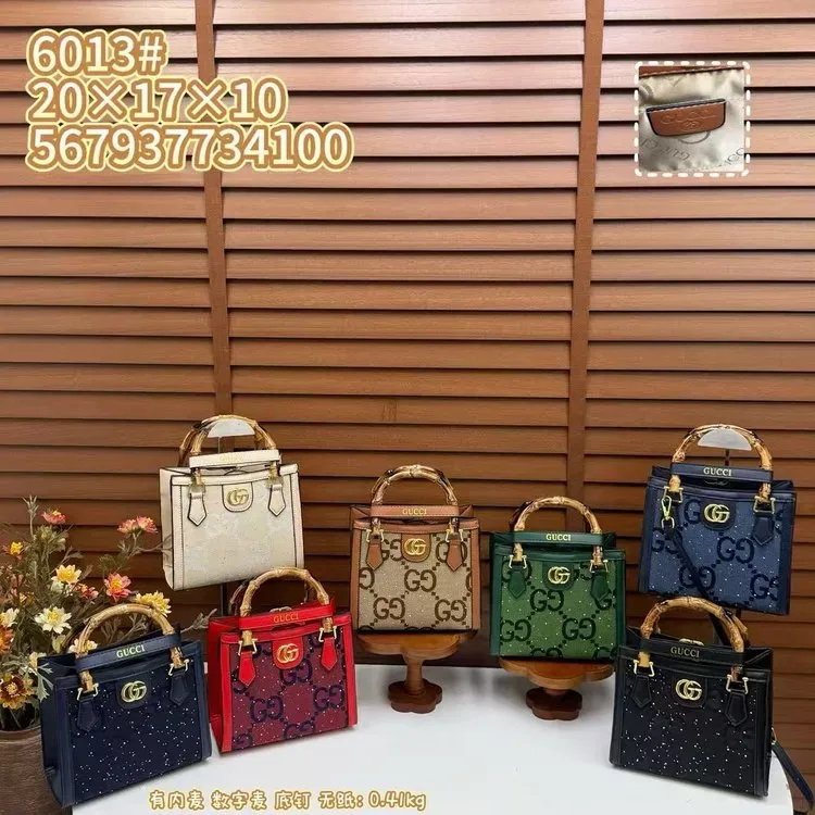 Tas Tote Wanita Bahan PU Sintetis Motif Print Warna Merah Bentuk Kotak Tali Grosir Import