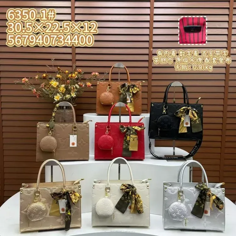 Tas Tote Wanita Bahan PU Sintetis Motif Print Warna Merah Bentuk Kotak Tali Grosir Import