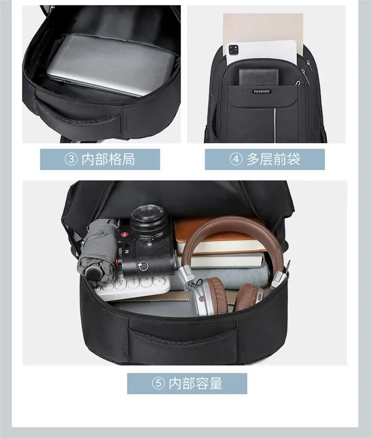 Tas Ransel Wanita Bahan Oxford Polos Warna Hitam Bentuk Kotak Tali Panjang Grosir Import