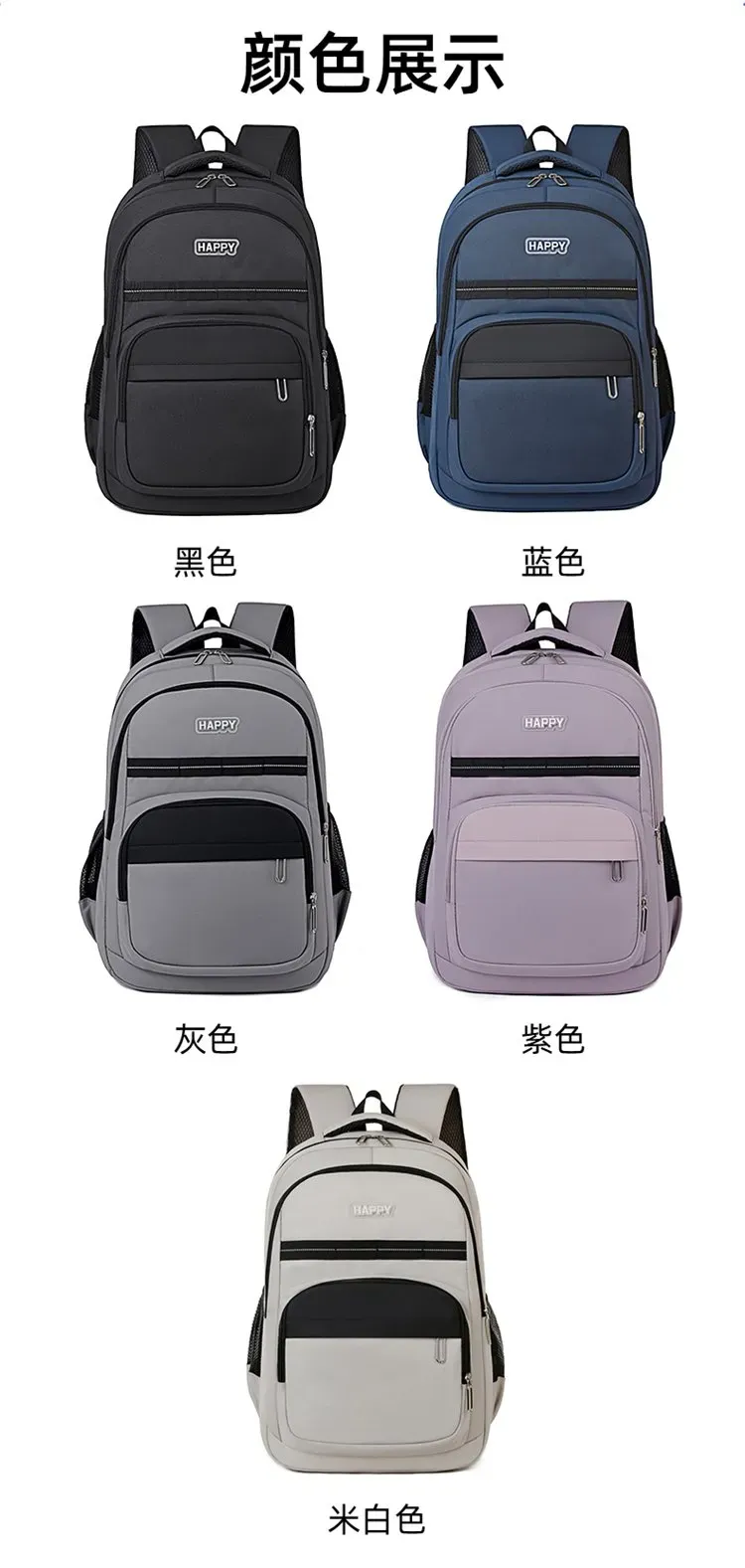 Tas Ransel Wanita Bahan Oxford Polos Warna Putih Bentuk Kotak Tali Lebar Grosir Import