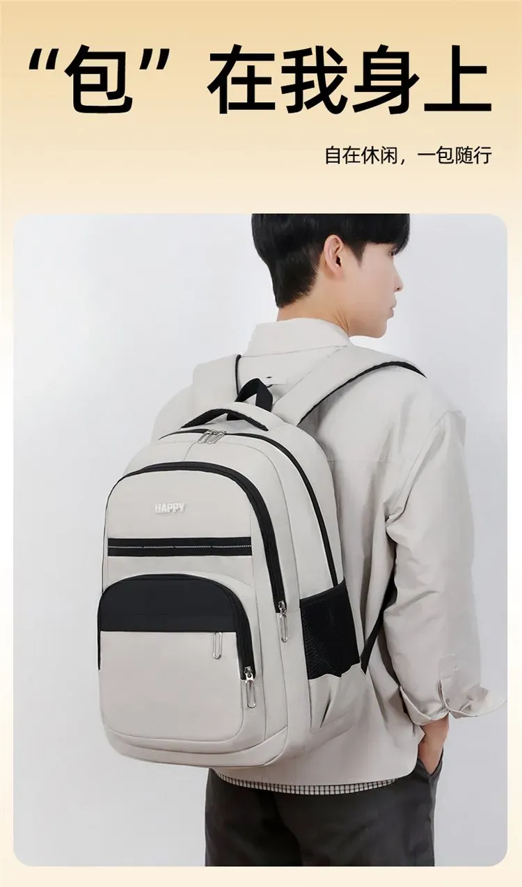 Tas Ransel Wanita Bahan Oxford Polos Warna Putih Bentuk Kotak Tali Lebar Grosir Import