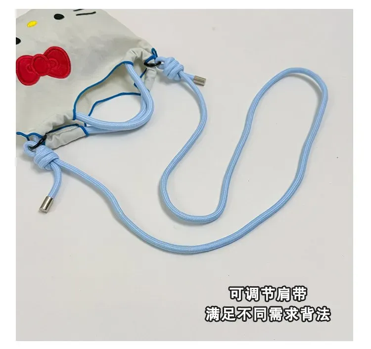 Tas Tote Wanita Bahan PU Sintetis Motif Hello Kitty Warna Putih Bentuk Kotak Grosir Import