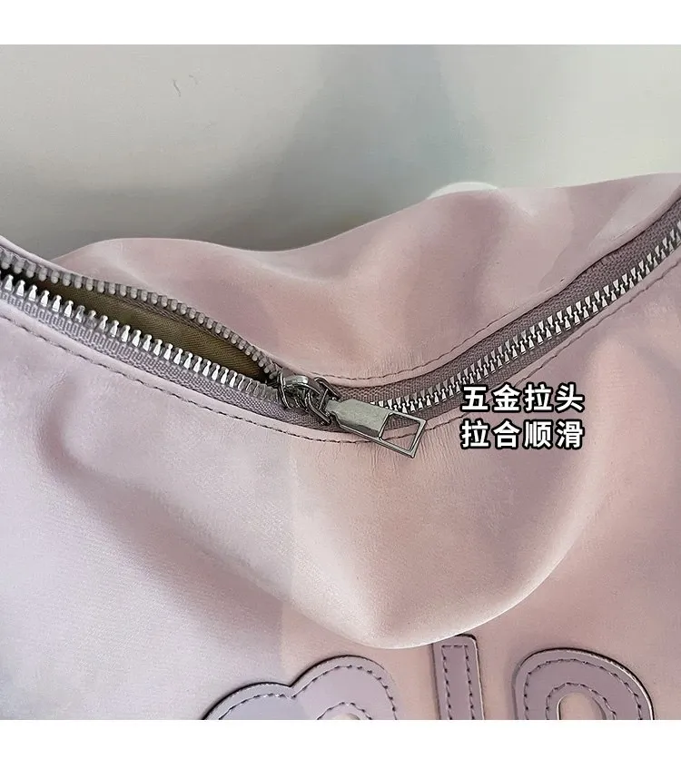 Tas Ransel Wanita Bahan PU Sintetis Polos Warna Pink Model Hobo Tali Lebar Grosir Import
