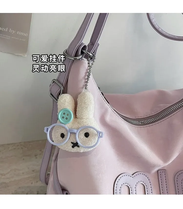 Tas Ransel Wanita Bahan PU Sintetis Polos Warna Pink Model Hobo Tali Lebar Grosir Import