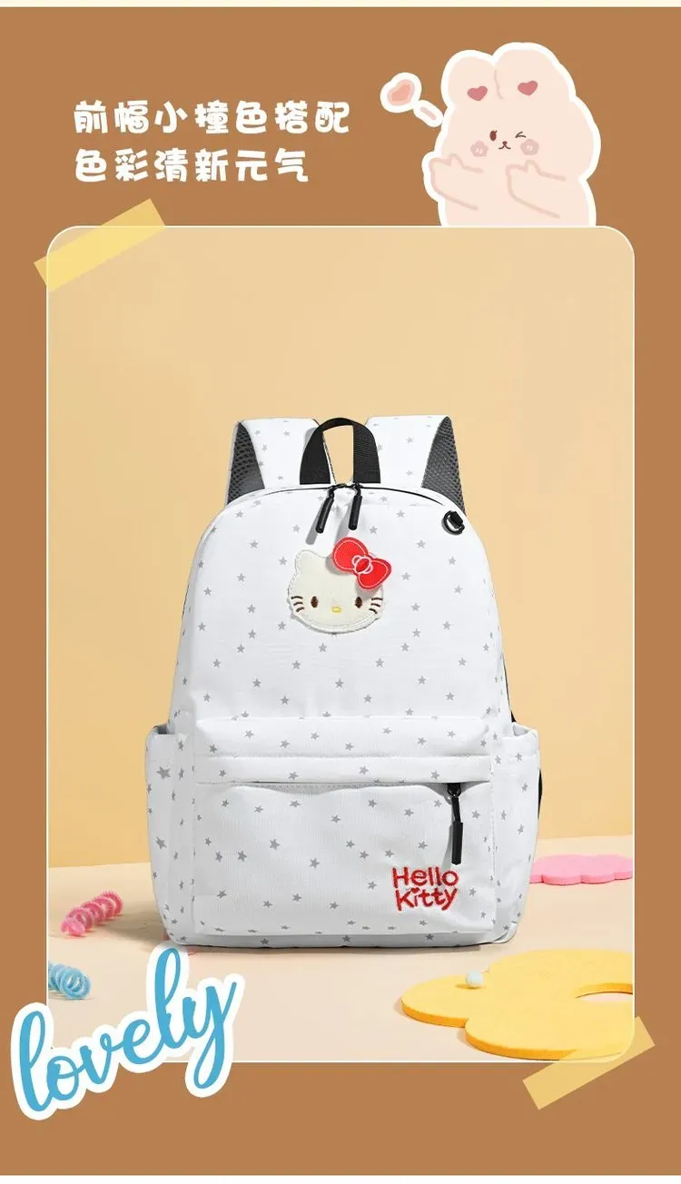 Tas Ransel Wanita Bahan PU Sintetis Motif Print Warna Putih Bentuk Kotak Tali Resleting Grosir