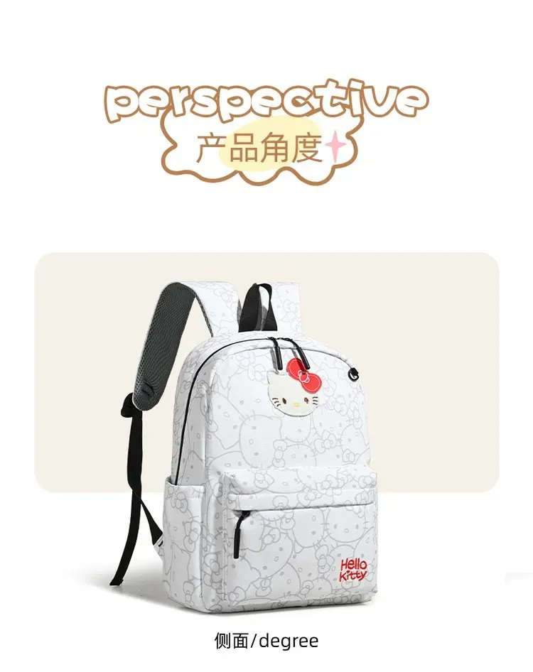 Tas Ransel Wanita Bahan PU Sintetis Motif Print Warna Putih Bentuk Kotak Tali Resleting Grosir