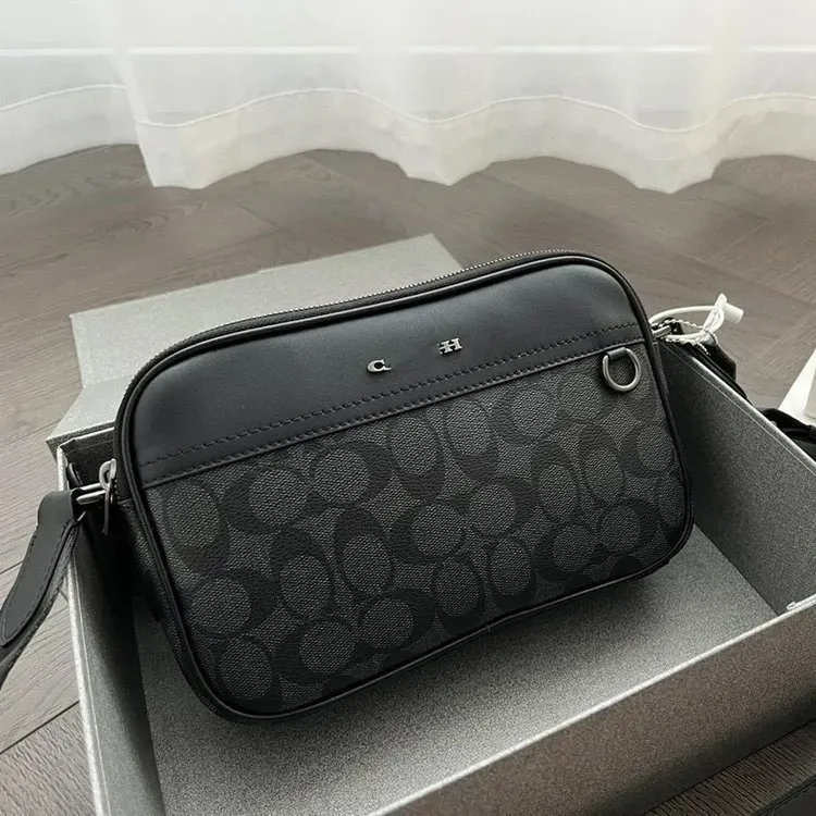 Tas Selempang Wanita Bahan PU Sintetis Motif Print Bentuk Kotak Tali Panjang Harga Grosir