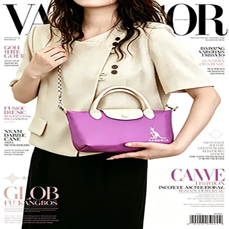 Tas Selempang Wanita Bahan Nylon Warna Biru Kapasitas Besar Grosir Import