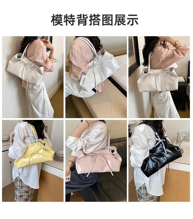 Tas Selempang Wanita Bahan PU Sintetis Polos Warna Hitam Bentuk Kotak Tali Lebar Stok China