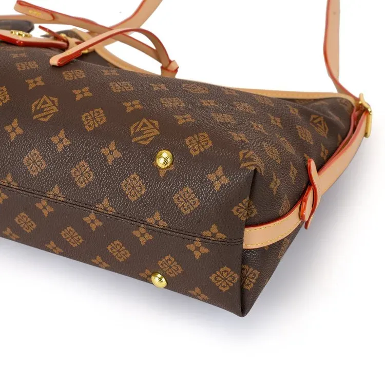 Tas Selempang Wanita Bahan PU Sintetis Motif Print Model Hobo Tali Panjang Grosir Import