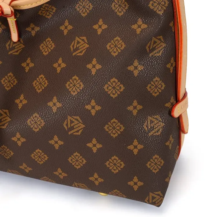 Tas Selempang Wanita Bahan PU Sintetis Motif Print Model Hobo Tali Panjang Grosir Import
