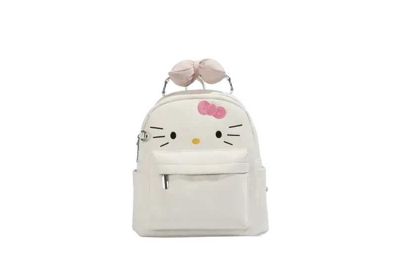 Tas Ransel Wanita Bahan PU Sintetis Polos Warna Pink Bentuk Kotak Tali Lebar Grosir Import
