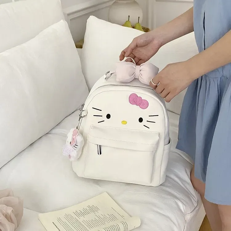 Tas Ransel Wanita Bahan PU Sintetis Polos Warna Pink Bentuk Kotak Tali Lebar Grosir Import
