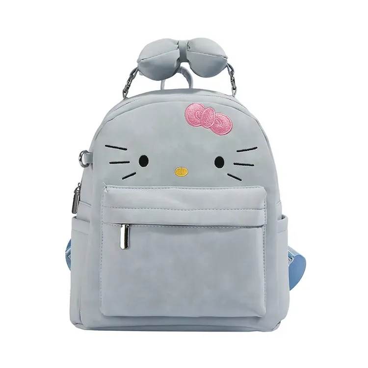 Tas Ransel Wanita Bahan PU Sintetis Polos Warna Pink Bentuk Kotak Tali Lebar Grosir Import