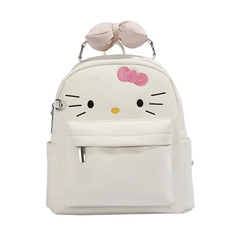Tas Ransel Wanita Bahan PU Sintetis Polos Warna Pink Bentuk Kotak Tali Lebar Grosir Import
