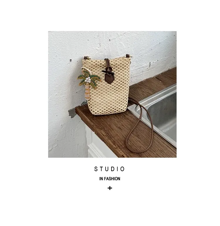 Tas Selempang Wanita Bahan PU Sintetis Motif Print Warna Kuning Bentuk Kotak Stok China