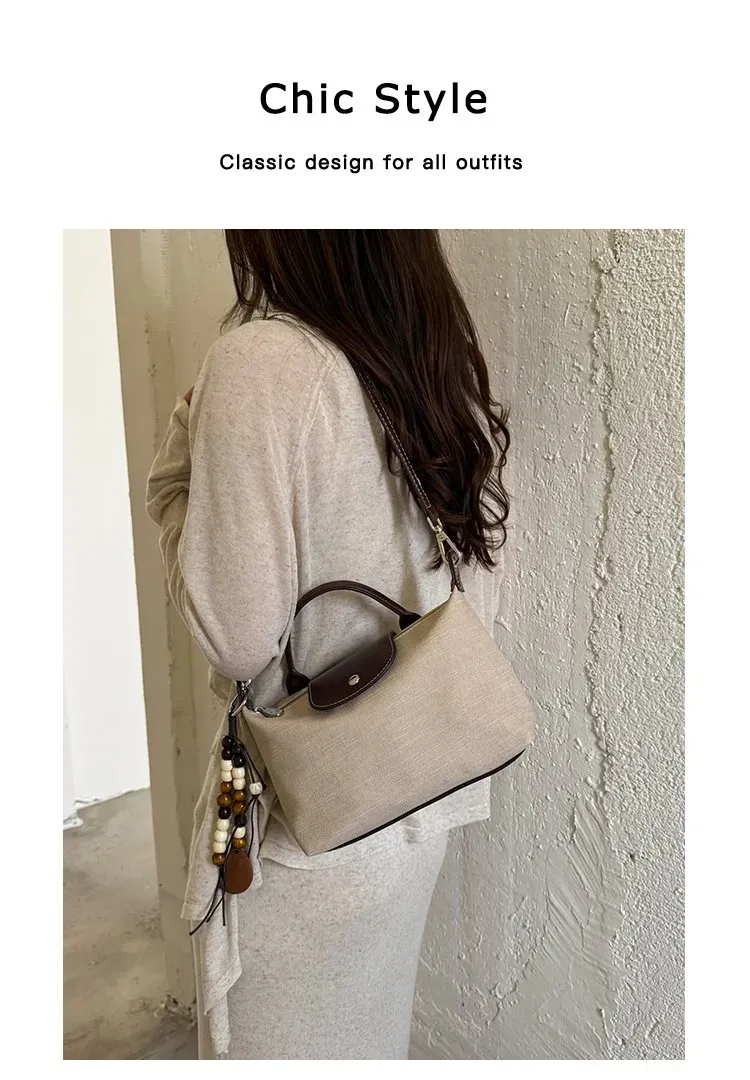 Tas Selempang Wanita Bahan PU Sintetis Polos Warna Beige Bentuk Kotak Tali untuk Reseller