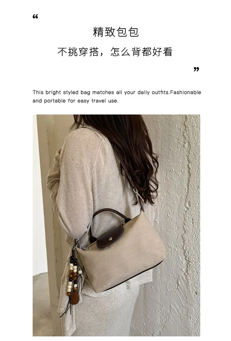 Tas Selempang Wanita Bahan PU Sintetis Polos Warna Beige Bentuk Kotak Tali untuk Reseller