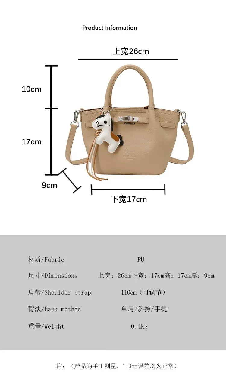 Tas Selempang Wanita Bahan PU Sintetis Polos Bentuk Kotak Tali Panjang Resleting