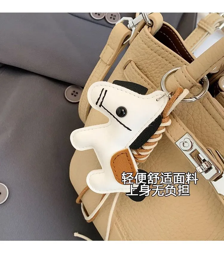 Tas Selempang Wanita Bahan PU Sintetis Polos Bentuk Kotak Tali Panjang Resleting