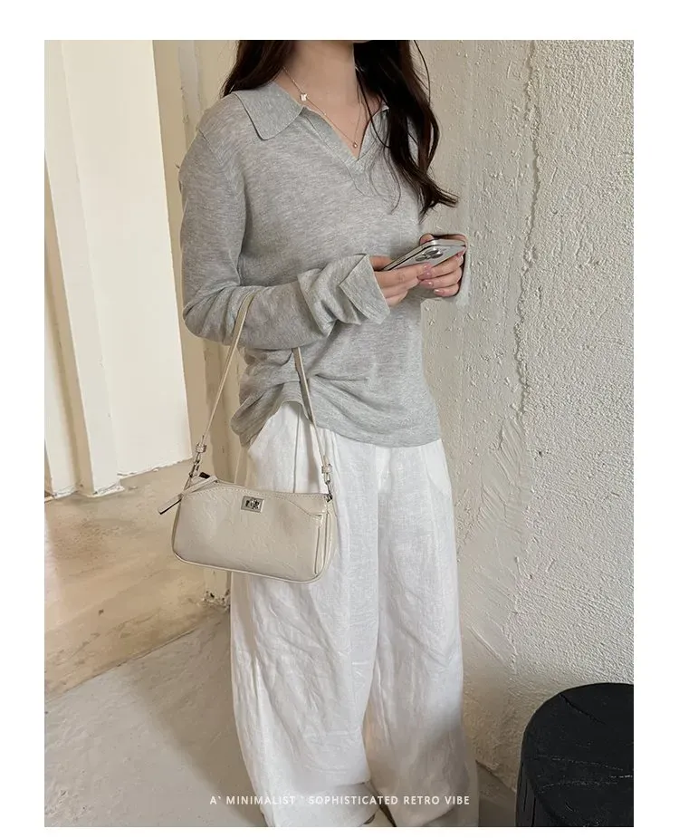 Tas Selempang Wanita Bahan PU Sintetis Polos Warna Hitam Bentuk Kotak Tali Resleting Grosir