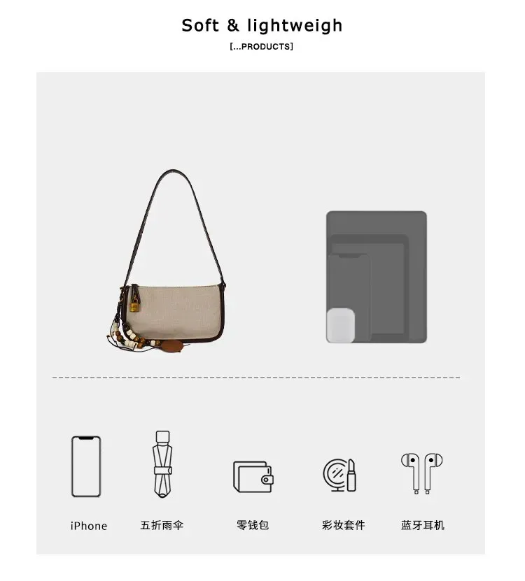 Tas Selempang Wanita Bahan PU Sintetis Polos Warna Beige Bentuk Kotak Tali Dengan Gantungan