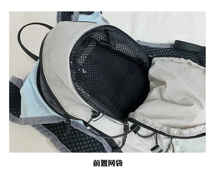 Tas Ransel Wanita Bahan Nylon Polos Warna Merah Bentuk Kotak Tali Lebar Harga Grosir