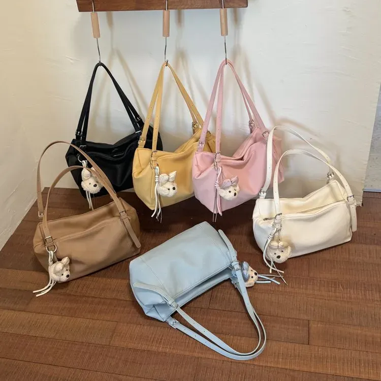 Tas Selempang Wanita Bahan PU Sintetis Motif Polkadot Warna Hitam Bentuk Kotak Pilihan Reseller