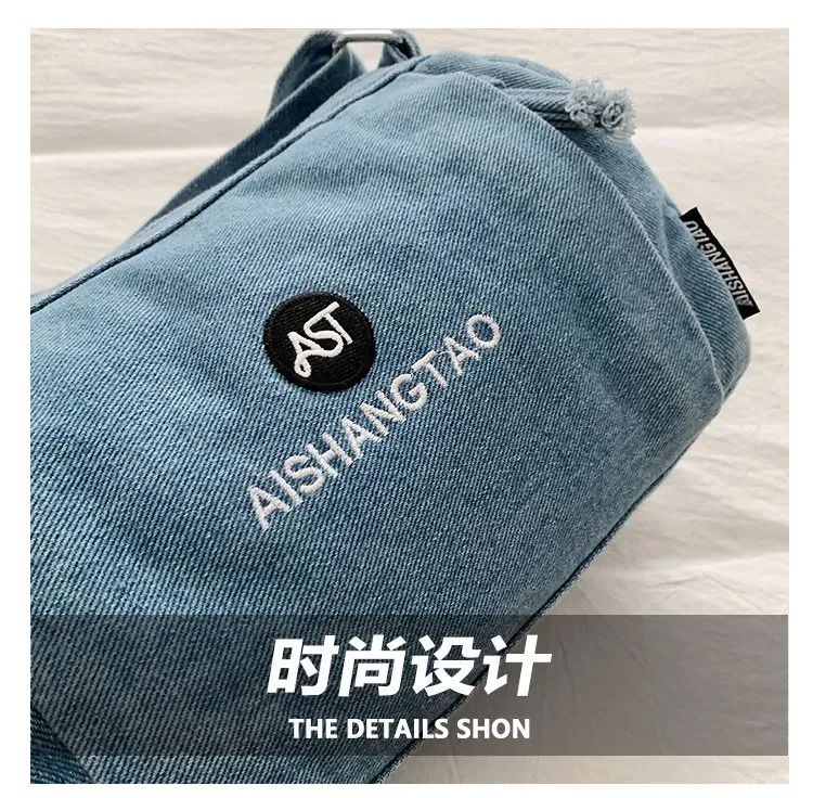Tas Selempang Wanita Bahan PU Sintetis Polos Warna Biru Bentuk Bulat Tali Grosir Import