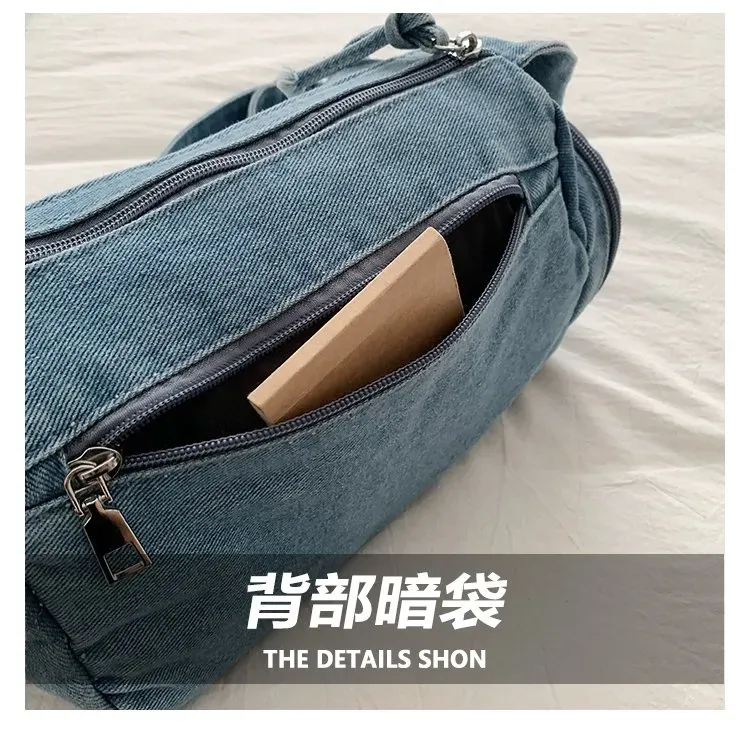 Tas Selempang Wanita Bahan PU Sintetis Polos Warna Biru Bentuk Bulat Tali Grosir Import