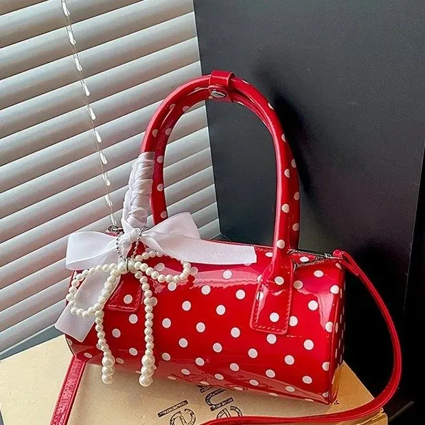 Tas Selempang Wanita Bahan PU Sintetis Polos Warna Biru Model Hobo Tali Panjang