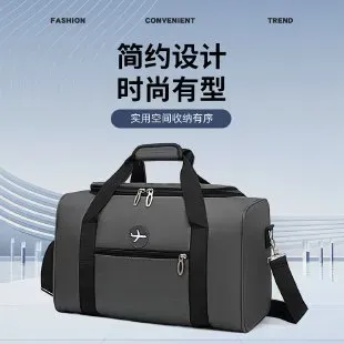 Tas Selempang Wanita Bahan Nylon Polos Warna Abu-Abu Bentuk Kotak Tali Panjang Grosir Import