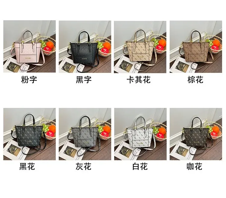 Tas Selempang Wanita Bahan PU Sintetis Motif Print Warna Hitam Bentuk Kotak Tali Motif Floral