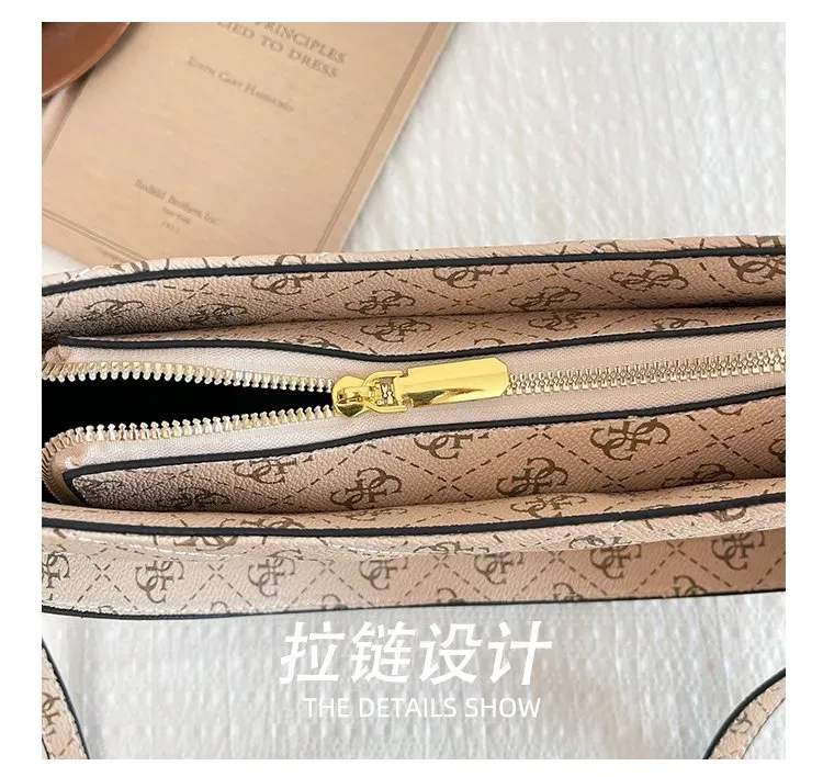 Tas Selempang Wanita Bahan PU Sintetis Motif Print Bentuk Crescent Tali Panjang Grosir Import