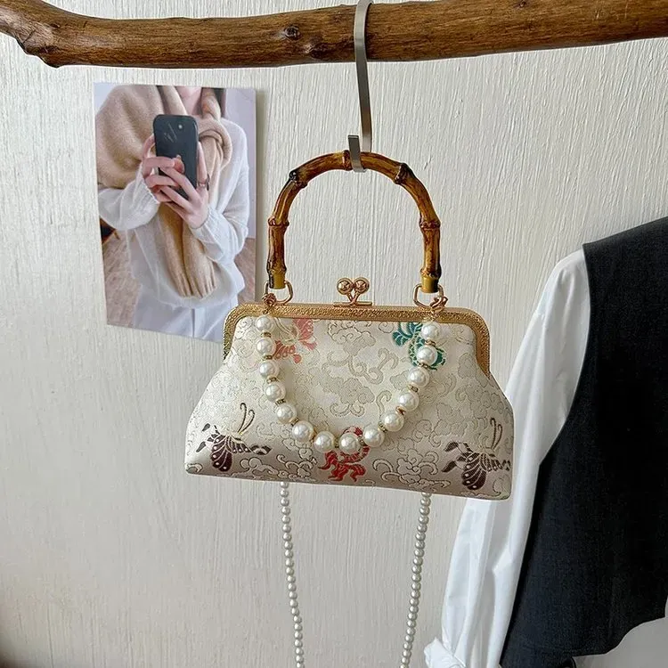 Tas Selempang Wanita Bahan PU Sintetis Motif Print Bentuk Kotak Tali Panjang Grosir Import