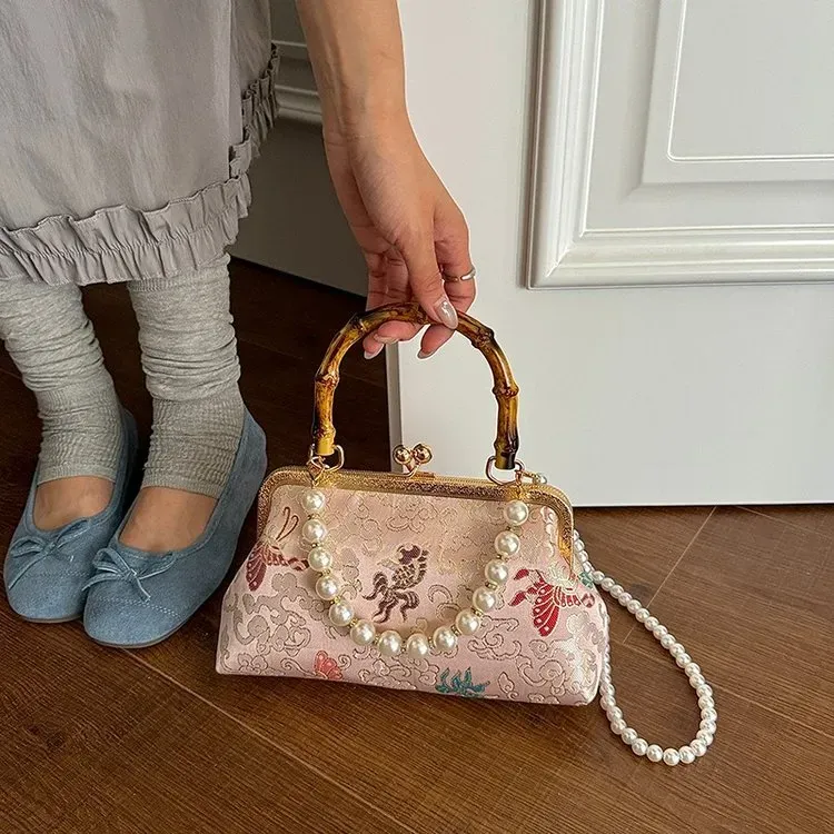Tas Selempang Wanita Bahan PU Sintetis Motif Print Bentuk Kotak Tali Panjang Grosir Import