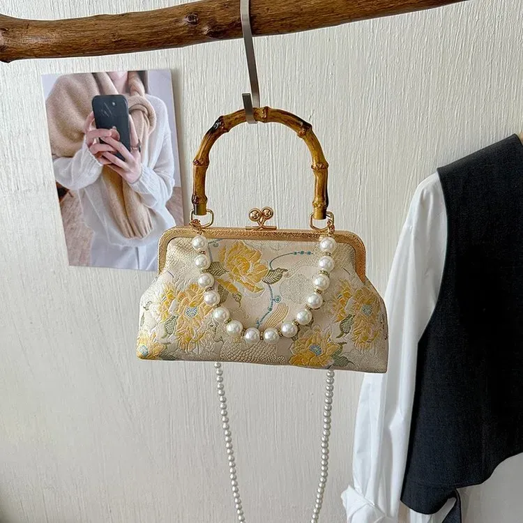 Tas Selempang Wanita Bahan PU Sintetis Motif Print Bentuk Kotak Tali Panjang Grosir Import