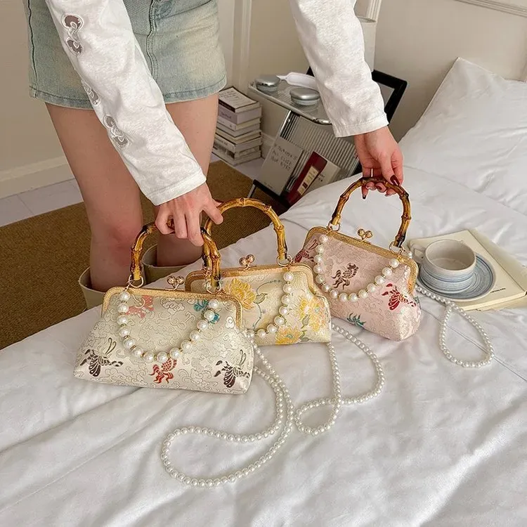 Tas Selempang Wanita Bahan PU Sintetis Motif Print Bentuk Kotak Tali Panjang Grosir Import