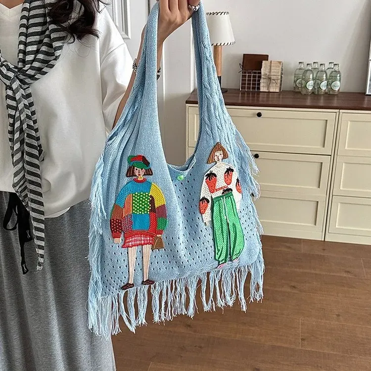 Tas Selempang Wanita Bahan PU Sintetis Motif Print Bentuk Kotak Tali Panjang Grosir Import
