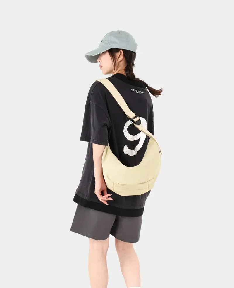 Tas Selempang Wanita Bahan PU Sintetis Polos Warna Hijau Model Hobo Tali Lebar Grosir Import