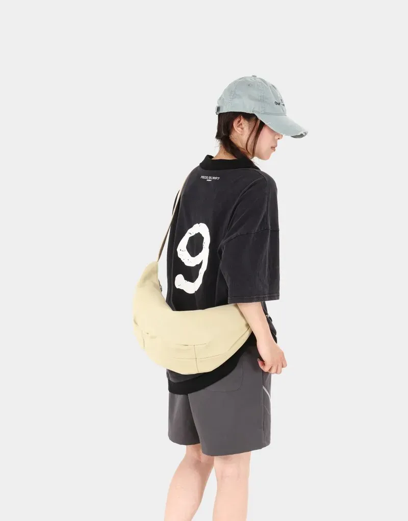 Tas Selempang Wanita Bahan PU Sintetis Polos Warna Hijau Model Hobo Tali Lebar Grosir Import
