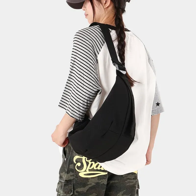 Tas Selempang Wanita Bahan PU Sintetis Polos Warna Hijau Model Hobo Tali Lebar Grosir Import