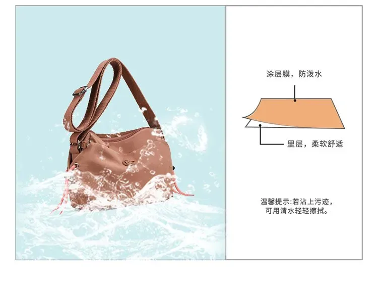 Tas Selempang Wanita Bahan Nylon Warna Merah Resleting Grosir Import
