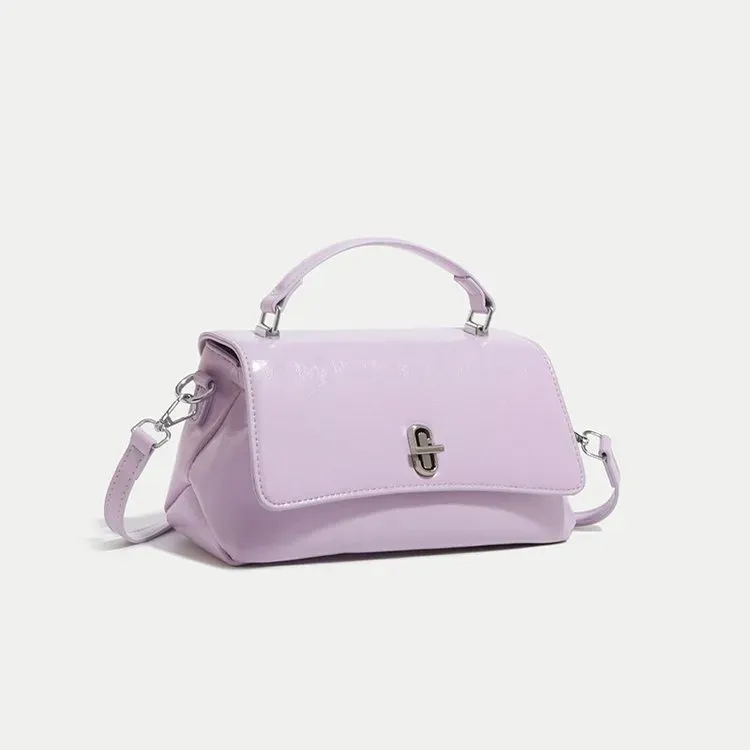 Tas Selempang Wanita Bahan PU Sintetis Polos Warna Hitam Bentuk Kotak Tali Katalog Grosir