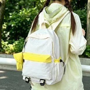 Tas Ransel Wanita Bahan PU Sintetis Polos Warna Putih Bentuk Kotak Tali Panjang Grosir Import