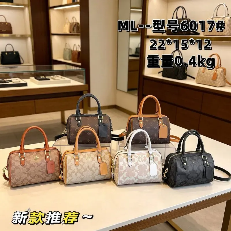 Tas Selempang Wanita Bahan PU Sintetis Motif Print Warna Kuning Bentuk Kotak Warna Cokelat