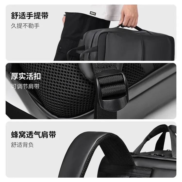 Tas Ransel Wanita Bahan PU Sintetis Polos Warna Hitam Bentuk Kotak Tali Lebar Resleting Grosir